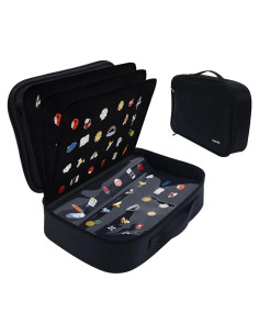 Bolsa de exhibición de pines Oeun fan, 12 páginas, negra