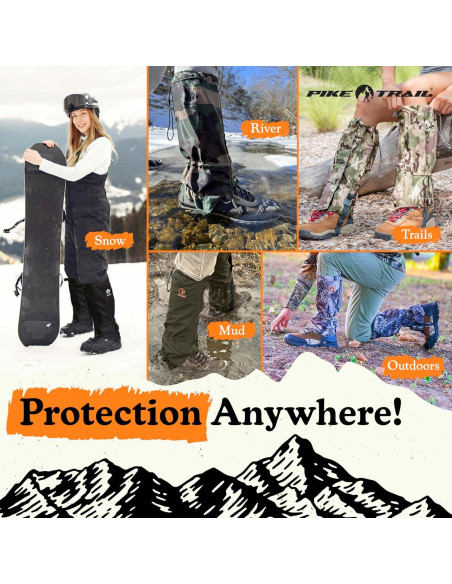 Polainas Ajustables Pike Trail Trekpro - Impermeables Camo Polainas Ajustables Pike Trail Trekpro - Impermeables Camo