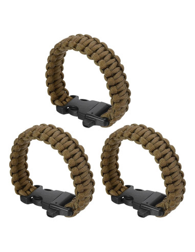 Pulseras de Paracord de Supervivencia PATIKIL - Paquete de 3