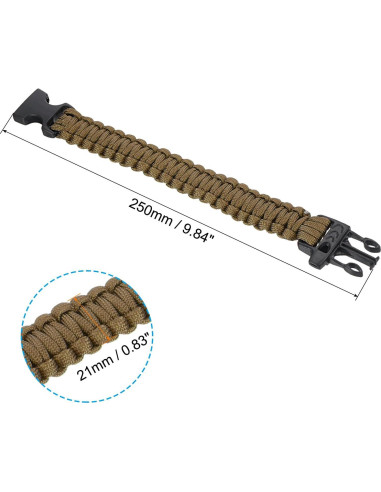 Pulseras de Paracord de Supervivencia PATIKIL - Paquete de 3