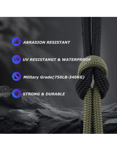Cuerda Paracord 750LB Paracordland 30.48m Verde Militar
