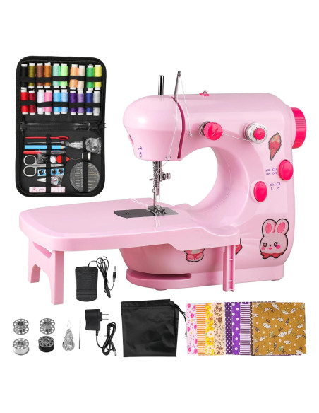 Mini Máquina de Coser Plys Rosa para Principiantes 1.36 kg Mini Máquina de Coser Plys Rosa para Principiantes 1.36 kg