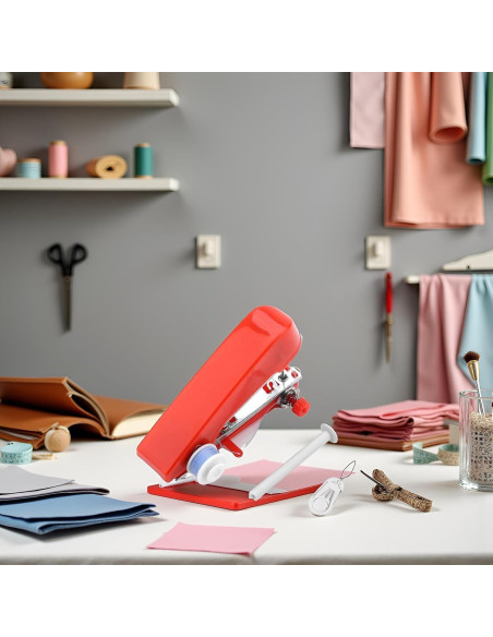 Máquina de Coser de Mano Mini Portátil Roja - Ideal para Viajes Máquina de Coser de Mano Mini Portátil Roja - Ideal para Viajes