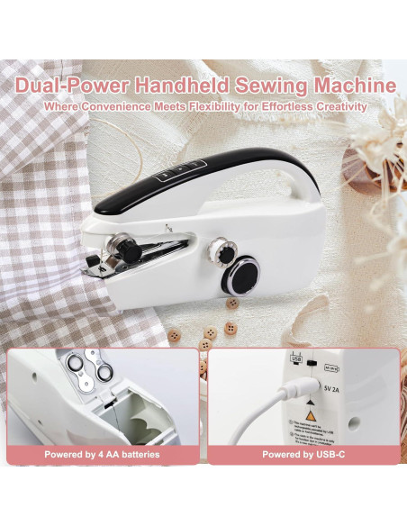 Máquina de Coser Portátil de Mano Mini Kit de Costura A Máquina de Coser Portátil de Mano Mini Kit de Costura A