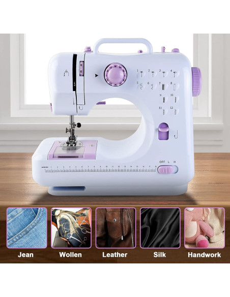 Mini Máquina de Coser JUCVNB para Niños 12 Puntadas 2 Velocidades Mini Máquina de Coser JUCVNB para Niños 12 Puntadas 2 Velocidades
