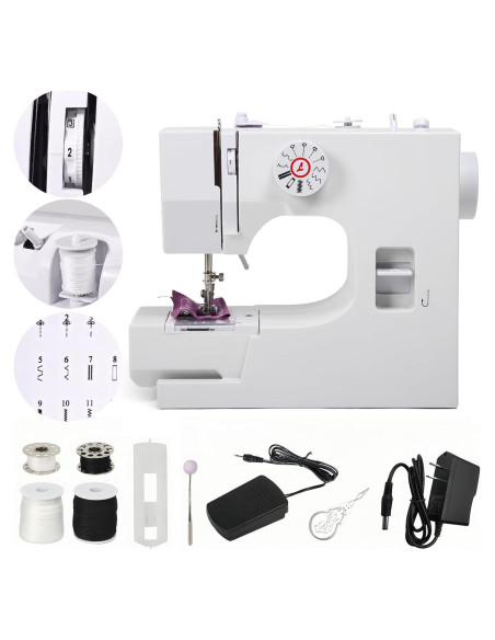 Máquina de Coser Mini Portátil T50 - 12 Puntadas y 3 Velocidades Máquina de Coser Mini Portátil T50 - 12 Puntadas y 3 Velocidades