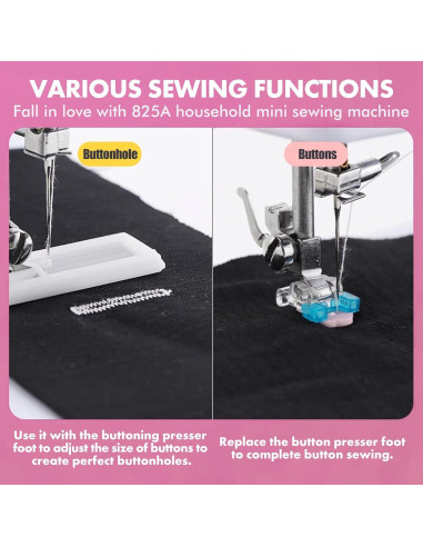Máquina de Coser Mini Portátil T50 - 12 Puntadas y 3 Velocidades