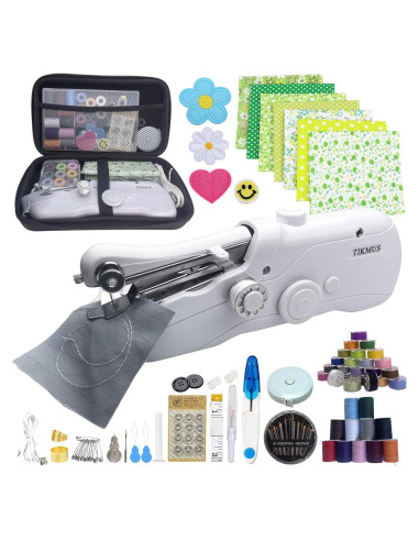 Máquina de Coser de Mano Mini Mejorada para Principiantes - Blanca