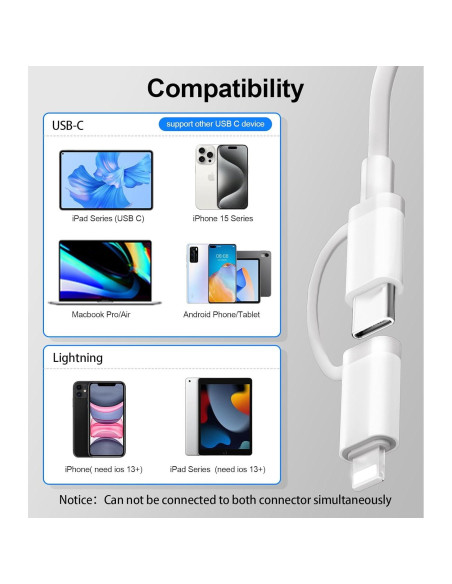 Lector de Tarjetas SD Denlane USB-C y Lightning 5 en 1 Lector de Tarjetas SD Denlane USB-C y Lightning 5 en 1