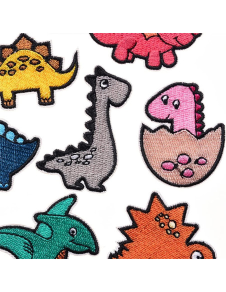 15 Piezas Parche Bordado Dinosaurio Zchain para Planchar 15 Piezas Parche Bordado Dinosaurio Zchain para Planchar