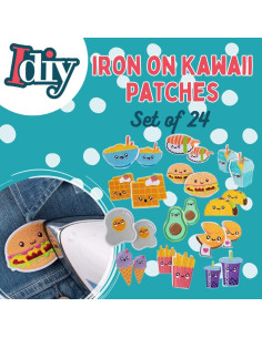 Parches Kawaii de Animales en Comida SCS Direct - 24 Piezas 2