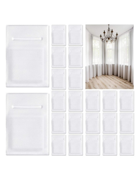 Jetec 28 Pcs Pesas de Cortina de Vinilo para Ventanas Jetec 28 Pcs Pesas de Cortina de Vinilo para Ventanas