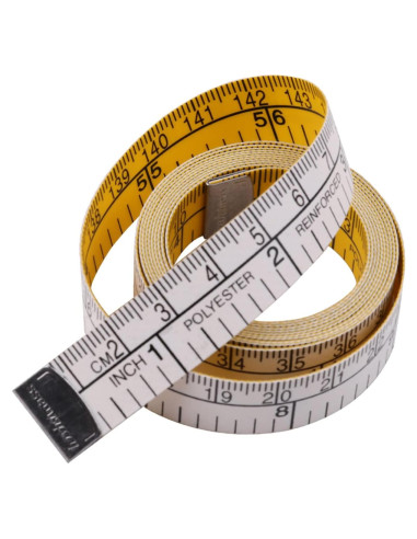 Cinta Métrica de Costura BYNNIX 150cm Flexible PU Amarillo