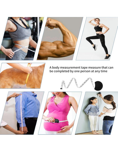 Cinta Métrica Wokaku 150cm Doble Escala con Pin de Bloqueo