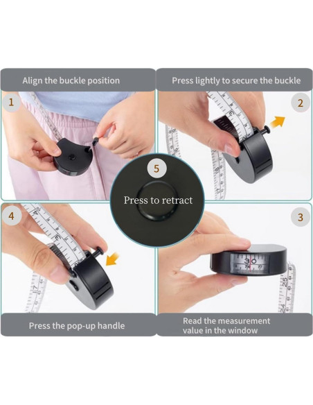Cinta Métrica Wokaku 150cm Doble Escala con Pin de Bloqueo Cinta Métrica Wokaku 150cm Doble Escala con Pin de Bloqueo