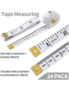 Cinta Métrica Suave ECTY 24 Pcs 150 cm Doble Escala 2