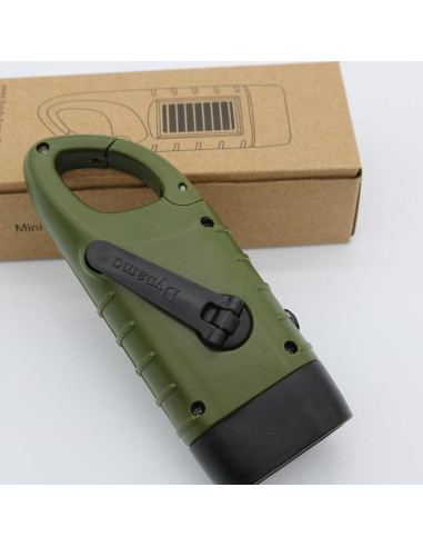 Linterna Solar de Manivela EKNBKE SP-01 Verde Portátil
