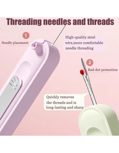 Enhebrador de Agujas y Desgarrador 2 en 1 Girlsvorlsvi Enhebrador de Agujas y Desgarrador 2 en 1 Girlsvorlsvi
