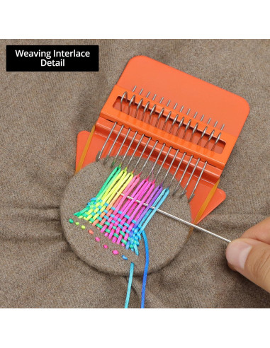 Telar de Remiendos QWORK Speedweve - Kit de 14 Ganchos para Tejidos