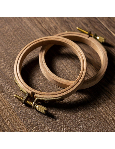Aros de Bordado de Madera de Haya Ebherys 4 Pulgadas - 2 Pcs Aros de Bordado de Madera de Haya Ebherys 4 Pulgadas - 2 Pcs