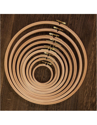 Aros de Bordado de Madera de Haya Ebherys 4 Pulgadas - 2 Pcs