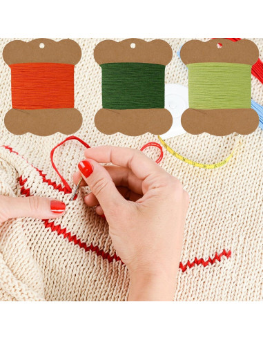 Kit de Hilo de Bordado de Lana Connimonet 20Pcs 50m Color B