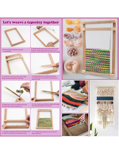 Kit de Telar LYKTRIX para Niños 29x19 cm - Tejido Creativo Kit de Telar LYKTRIX para Niños 29x19 cm - Tejido Creativo
