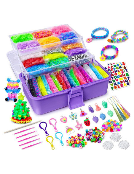Kit de Pulseras de Goma ROSHUKG 45 Colores con Estuche Kit de Pulseras de Goma ROSHUKG 45 Colores con Estuche