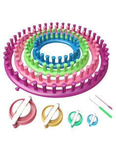 Kit de Telar de Tejer READAEER con Aguja y Pompones 10 Piezas