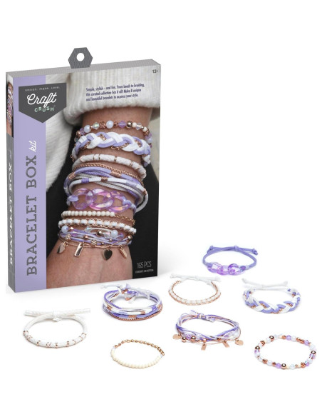 Kit de Fabricación de Pulseras PlayMonster Lila - 8 Pulseras Kit de Fabricación de Pulseras PlayMonster Lila - 8 Pulseras