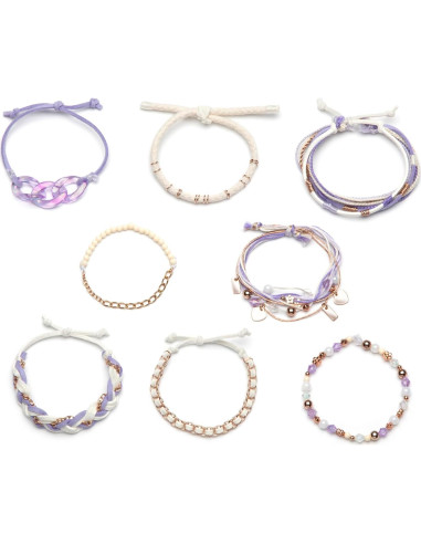 Kit de Fabricación de Pulseras PlayMonster Lila - 8 Pulseras