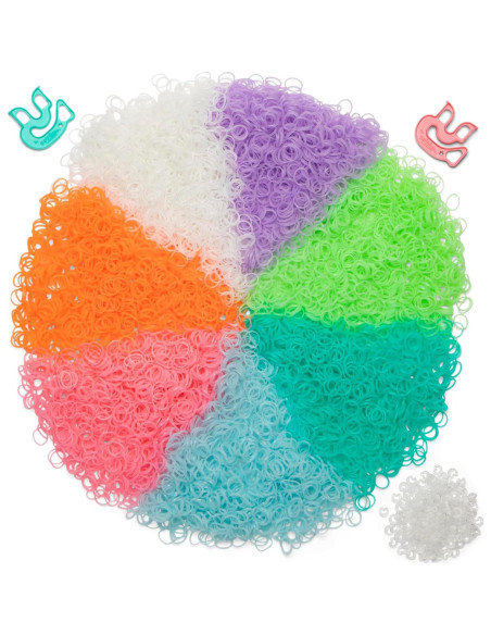 Caja del Tesoro Rainbow Loom Brilla en la Oscuridad - 7000 Bandas Caja del Tesoro Rainbow Loom Brilla en la Oscuridad - 7000 Bandas