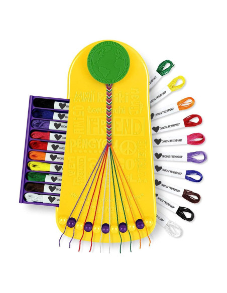 Kit de Pulseras de Amistad Elige Amistad - 20 Hilos 100% Algodón Kit de Pulseras de Amistad Elige Amistad - 20 Hilos 100% Algodón