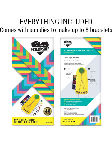 Kit de Pulseras de Amistad Elige Amistad - 20 Hilos 100% Algodón