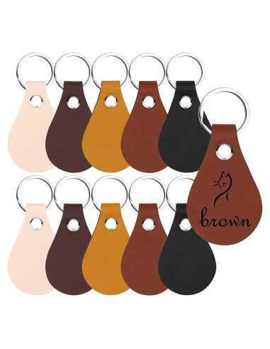 Kit de llaveros de cuero PU TiciKim - 20 piezas en 5 colores