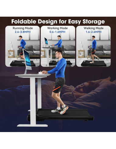 Caminadora Lacuffy BA03 Compacta 3 en 1 para Oficina 136 Kg