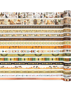 Conjunto de 16 Rollos de Cinta Washi Mooker Vintage Egipcio 2