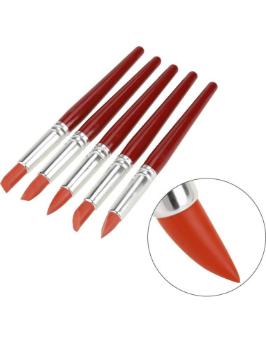 5 Pinceles de Silicona Walfront para Pintura y Escultura