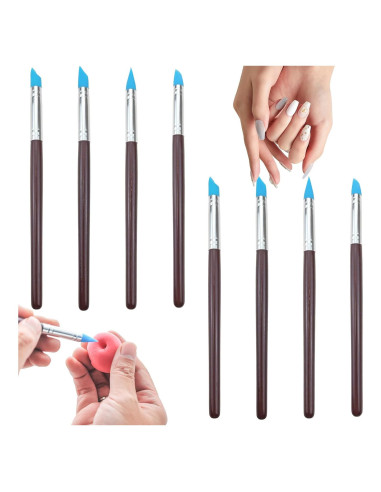 Juego de 8 Pinceles de Silicona Capiant para Escultura y Pintura