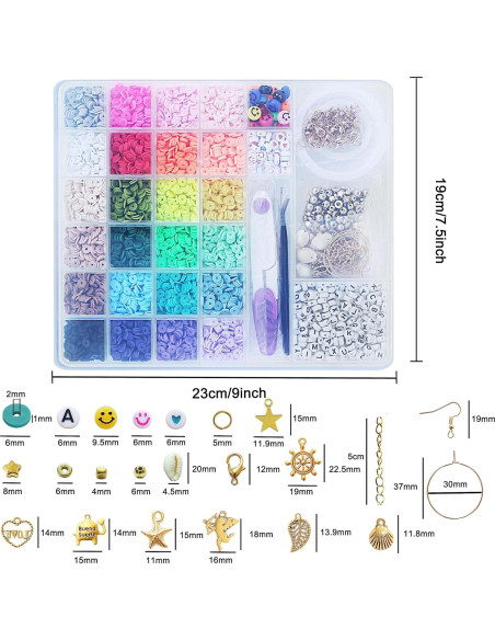 Kit de cuentas de arcilla polimérica Segden 6000pcs 24 colores Kit de cuentas de arcilla polimérica Segden 6000pcs 24 colores
