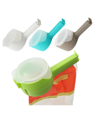 4 Clips de Sellado de Bolsa de Comida CALIDAKA con Boquilla