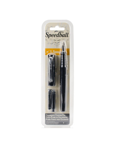 Pluma Estilográfica de Caligrafía Speedball 1.5mm con Tinta