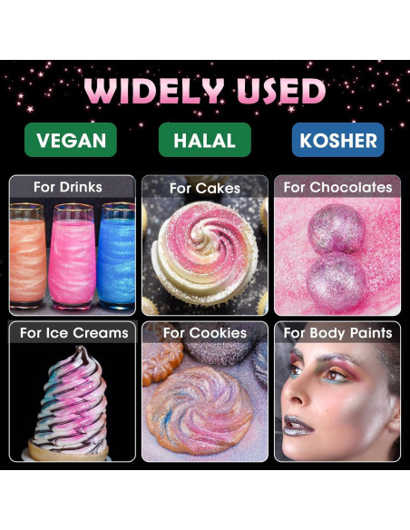 Polvo Brillante Comestible Attom Tech 5g Rosa Vegano Polvo Brillante Comestible Attom Tech 5g Rosa Vegano