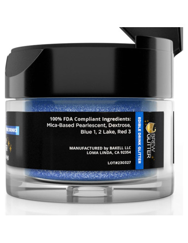 Brew Glitter Azul Brillo Comestible 4g para Bebidas