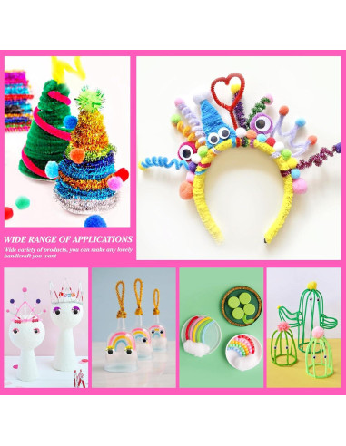Kit de Manualidades TOAOB 1360pcs - Limpiapipas, Pompones y Ojos