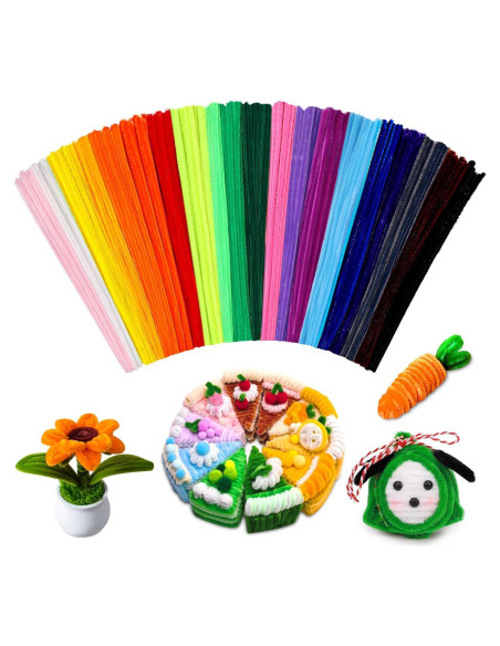 200 Limpiapipas Chenille Multicolores Giwrmu para Manualidades 200 Limpiapipas Chenille Multicolores Giwrmu para Manualidades