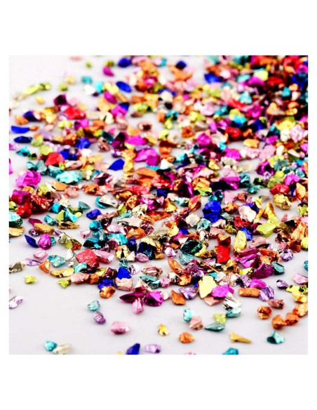 Chips de Vidrio Triturado Cmidy Multicolor 100g 2-4mm Manualidades Chips de Vidrio Triturado Cmidy Multicolor 100g 2-4mm Manualidades
