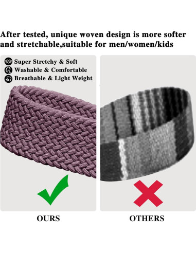 Fishent Llavero de Pulsera Tejido Violeta Humo con 3 Anillos