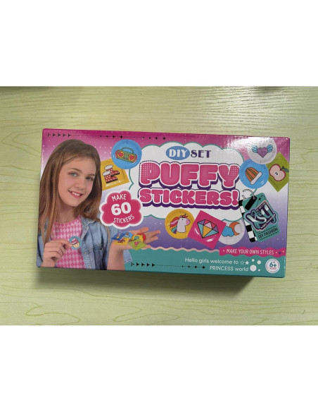 Kit de Stickers Puffy 3D Hewaurorion - 60 Piezas para Niños Kit de Stickers Puffy 3D Hewaurorion - 60 Piezas para Niños