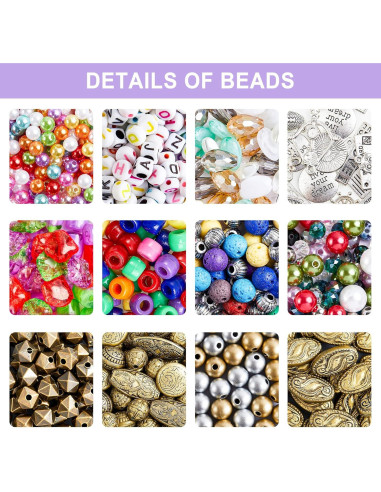 Kit de Fabricación de Joyas Inscraft 1960 Piezas Multicolor